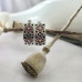 Сережки Вишиванка з емаллю, червоно-чорною